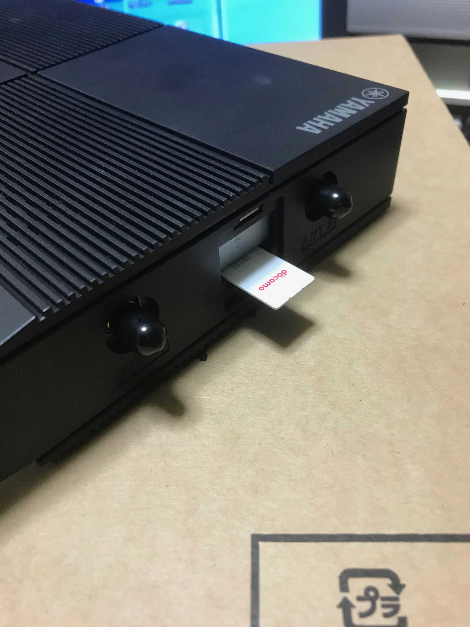 4、NVR700WにSIM差し込み動作試験 | 有限会社三河物産 ネットワーク工事会社